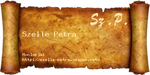 Szelle Petra névjegykártya