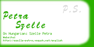 petra szelle business card